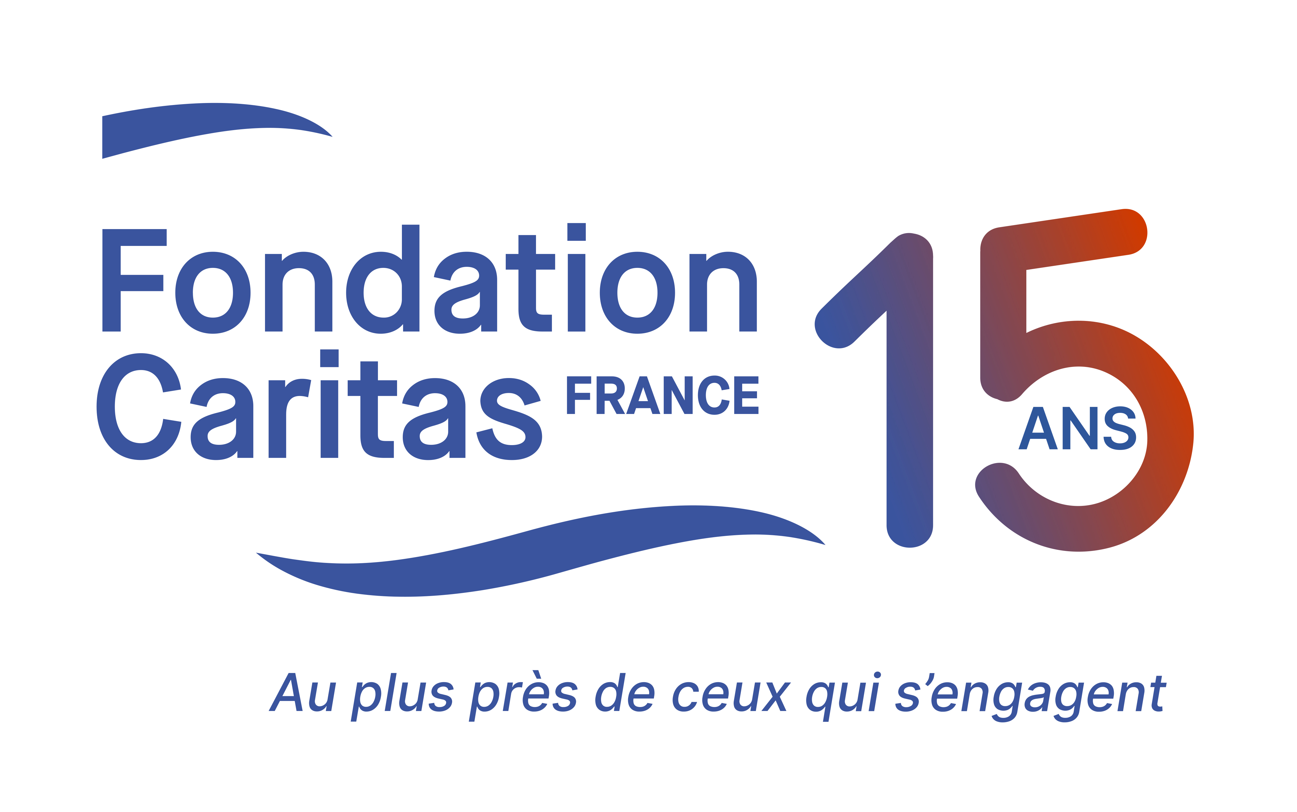 Logo Fondation Caritas France 15 ans