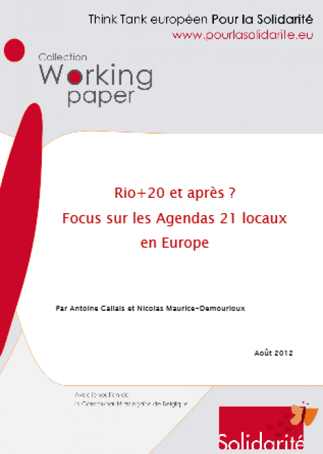 image couverture 1 Rio+20 et après ? Focus sur les Agendas 21 locaux en Europe